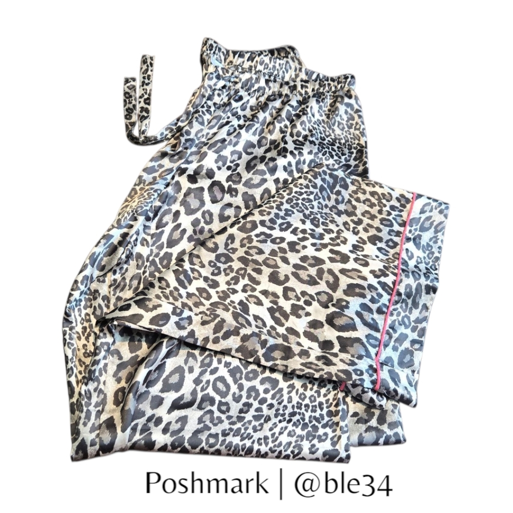 Victoria’s Secret Y2K 00's Snow Leopard Print Silky Pajama Pants Size Medium